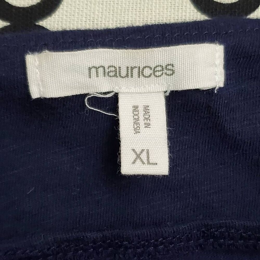 Maurices XL Blue Boho Puff Sleeve Top Paisley Print Cotton Blouse Square Neck Pe - Picture 4 of 7